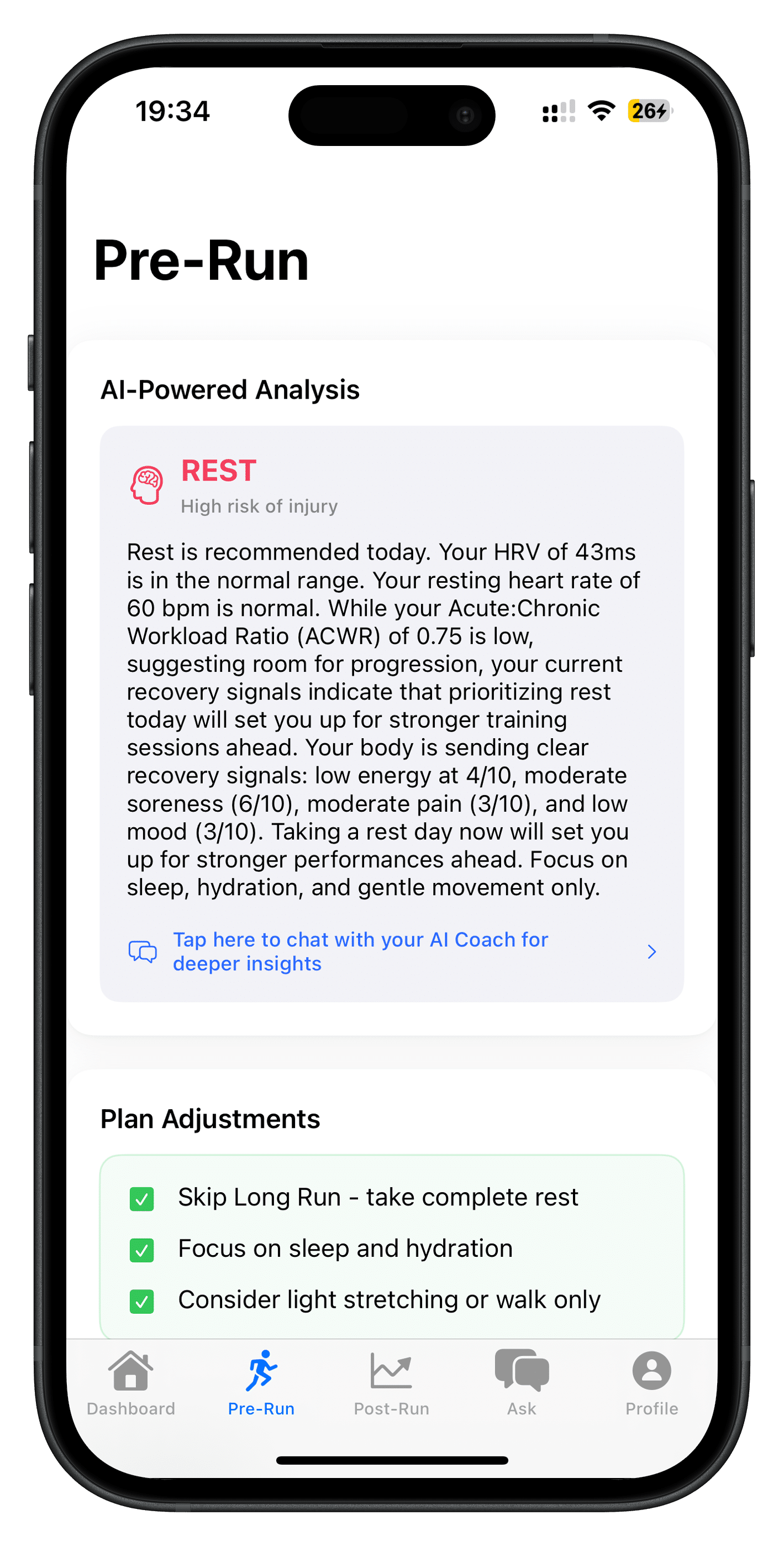 Rest - Recovery Needed